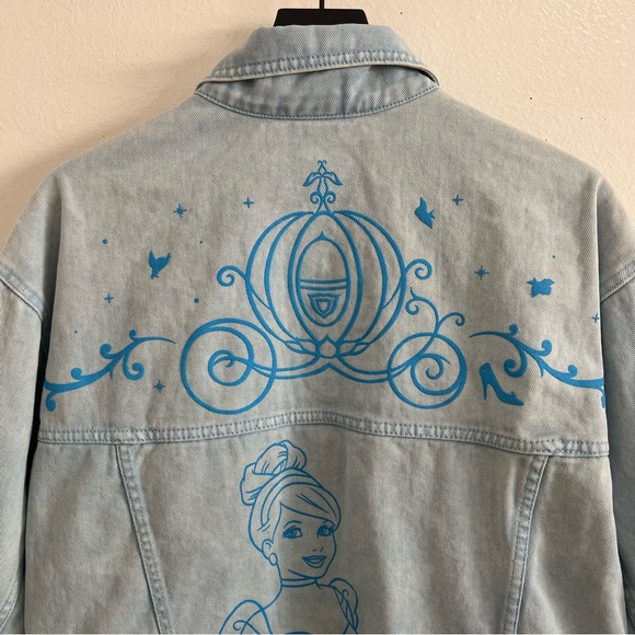 Disney Cinderella Spirit Jersey Denim Jacket Blue Medium - Picture 8 of 9